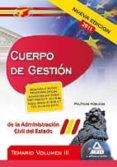 cuerpo de gestion de la administracion del estado. temario vol.ii i: politicas publicas-9788467663624 cuerpo de gestion de la administracion del estado. temario vol.ii i: politicas publicas-9788467663624