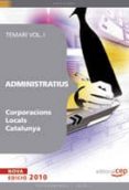 administratiu corporacions locals catalunya. temari i-9788499372624 administratiu corporacions locals catalunya. temari i-9788499372624
