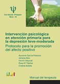 intervención psicológica en atención primara para la depresión leve-moderada. manual del terapeuta-9788416546534 intervención psicológica en atención primara para la depresión leve-moderada. manual del terapeuta-9788416546534