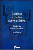 escritos y dichos sobre el libro-manuel bartolome-9788435091534 escritos y dichos sobre el libro-manuel bartolome-9788435091534