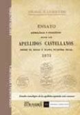 ensayo historico sobre los apellidos castellanos: desde el siglo x hasta nuestra edad-angel de los rios-9788498624144 ensayo historico sobre los apellidos castellanos: desde el siglo x hasta nuestra edad-angel de los rios-9788498624144