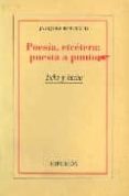poesia, etcetera: puesta a punto (poesie, etcetera: menage)-jacques roubaud-9788475176154 poesia, etcetera: puesta a punto (poesie, etcetera: menage)-jacques roubaud-9788475176154