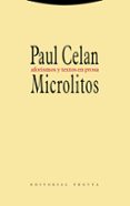 microlitos: aforismos y textos en prosa-paul celan-9788498795264 microlitos: aforismos y textos en prosa-paul celan-9788498795264