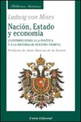 nacion, estado y economia-ludwig von mises-9788472095274 nacion, estado y economia-ludwig von mises-9788472095274