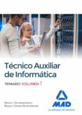 técnicos auxiliares de informática. temario volumen 1-9788414213384 técnicos auxiliares de informática. temario volumen 1-9788414213384