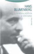 literatura, estetica y nihilismo-hans blumenberg-9788498796384 literatura, estetica y nihilismo-hans blumenberg-9788498796384