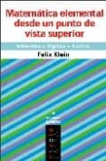 matematica elemental desde un punto de vista-felix klein-9788496566194 matematica elemental desde un punto de vista-felix klein-9788496566194