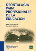 deontologia para profesionales de la educacion-maria garcia amilburu-9788499610894 deontologia para profesionales de la educacion-maria garcia amilburu-9788499610894