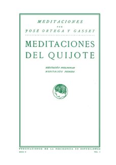 Portada de MEDITACIONES DEL QUIJOTE
