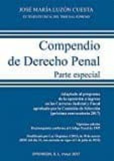 Portada de COMPENDIO DE DERECHO PENAL PARTE ESPECIAL 2017 (20ª ED.)
