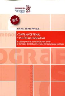 Portada de COMPLIANCE PENAL Y POLITICA LEGISLATIVA