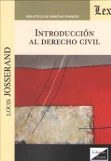 Descargar INTRODUCCION AL DERECHO CIVIL gratis pdf - leer online