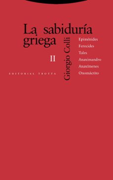 Portada de LA SABIDURIA GRIEGA II