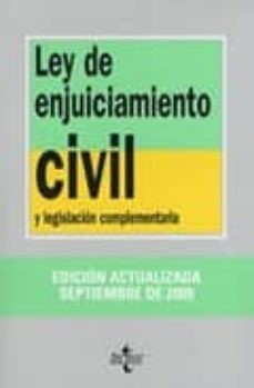 Portada de LEY DE ENJUICIAMIENTO CIVIL Y LEGISLACION COMPLEMENTARIA (10ª EDI .)