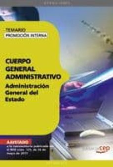 Bressoamisuradi.it Cuerpo General Administrativo De La Administracion General Del Es Tado (Promocion Interna). Temario (11ª Ed) Image