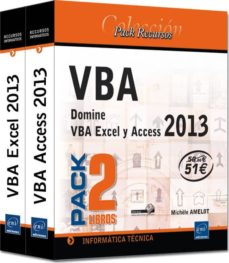 Descarga de libros de texto pdfs VBA ACCESS 2013 Y VBA EXCEL 2013 (PACK 2 LIBROS) (Literatura española)  9782746088764
