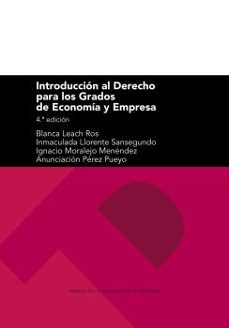 Descargar audio libro mp3 INTRODUCCIÓN AL DERECHO PARA LOS GRADOS DE ECONOMÍA Y EMPRESA