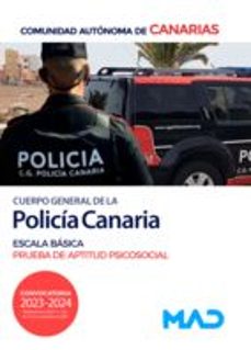 Los mejores libros electrónicos más vendidos para descargar CUERPO GENERAL DE LA POLICIA CANARIA, ESCALA BASICA PRUEBA DE APTITUD PSICOSOCIAL 9788414277164 de 