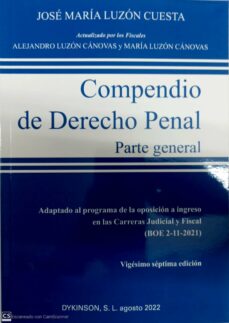 Portada de COMPENDIO DE DERECHO PENAL. PARTE GENERAL