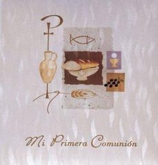 Portada de ALBUM PRIMERA COMUNION ANILLAS. FLAMA COLAGE CON MUSICA. MODELO 1