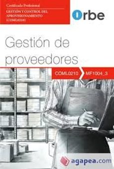 Portada de MF1004_3 GESTION DE PROVEEDORES  COML0210